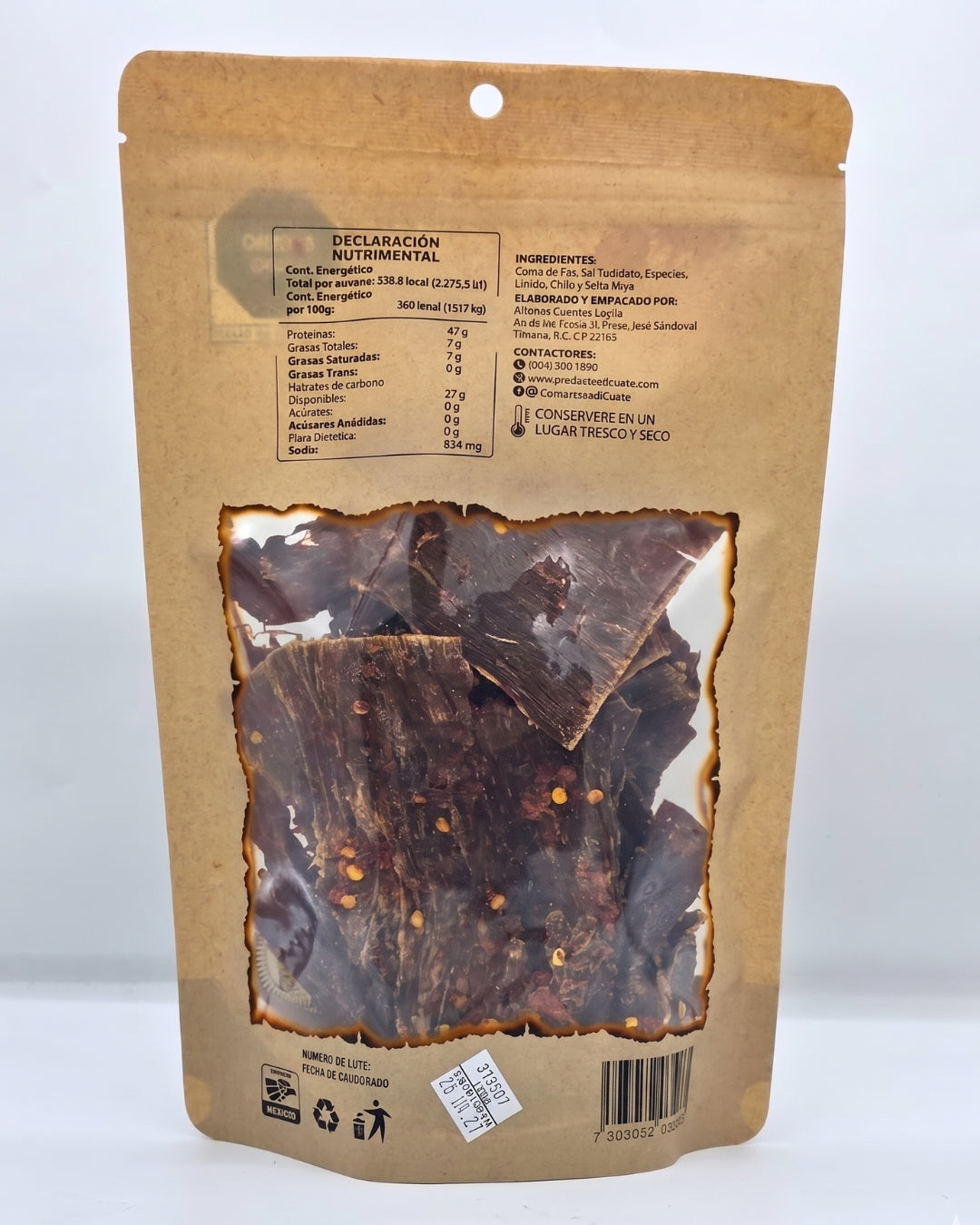 Carne seca con chile 150g El Cuate®
