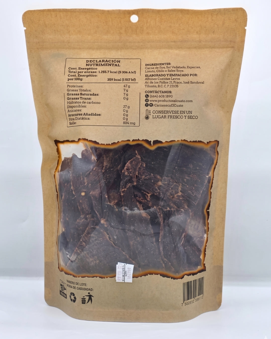 Carne seca con chile 350g El Cuate®