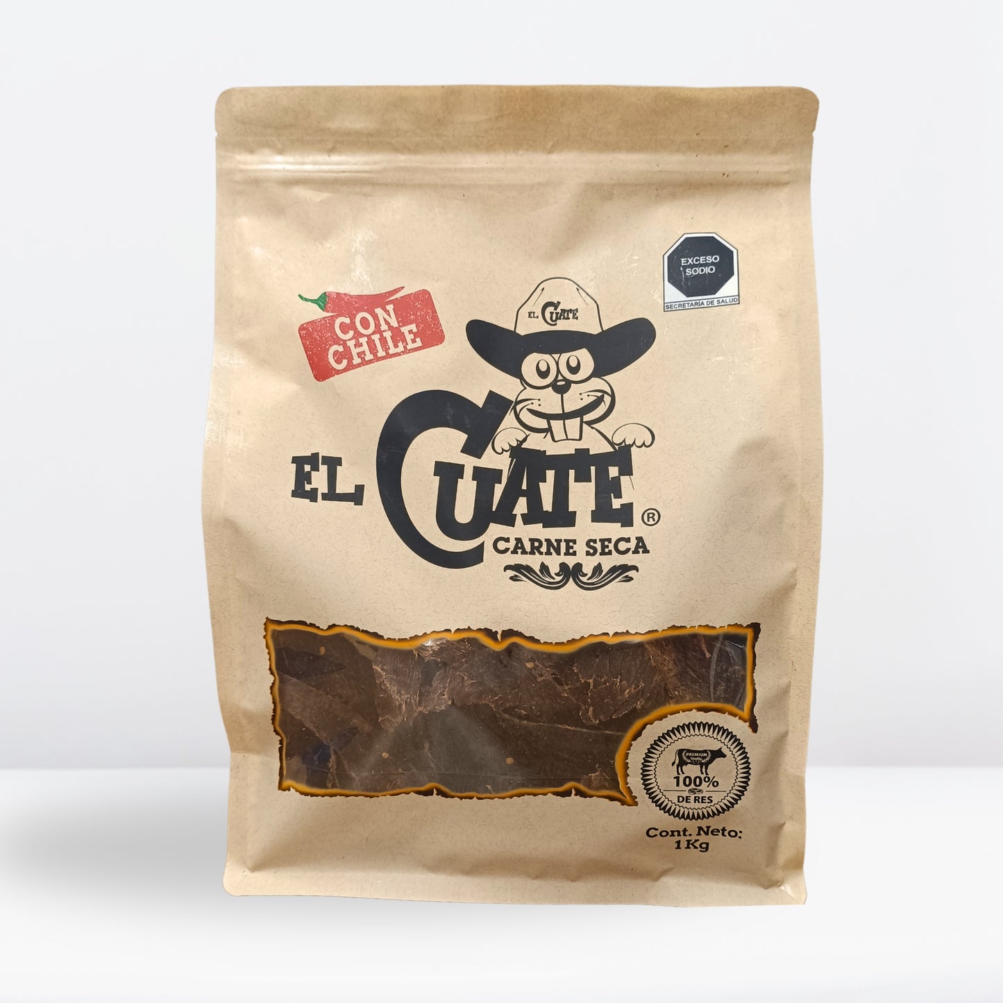 Carne seca con chile 1kg El Cuate®