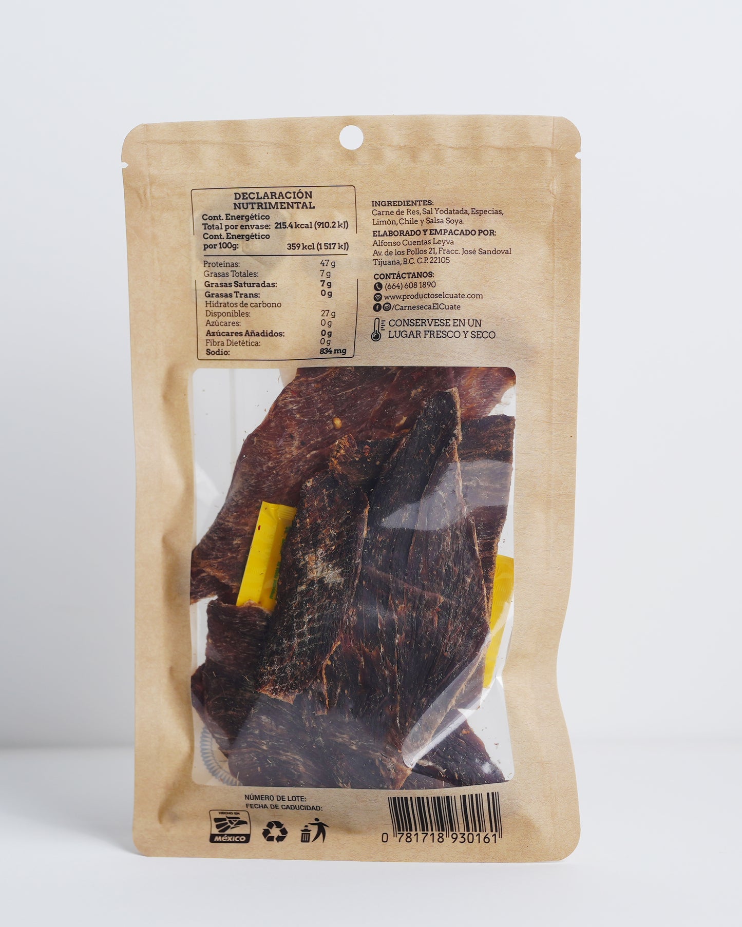 Carne seca con chile 1kg El Cuate®