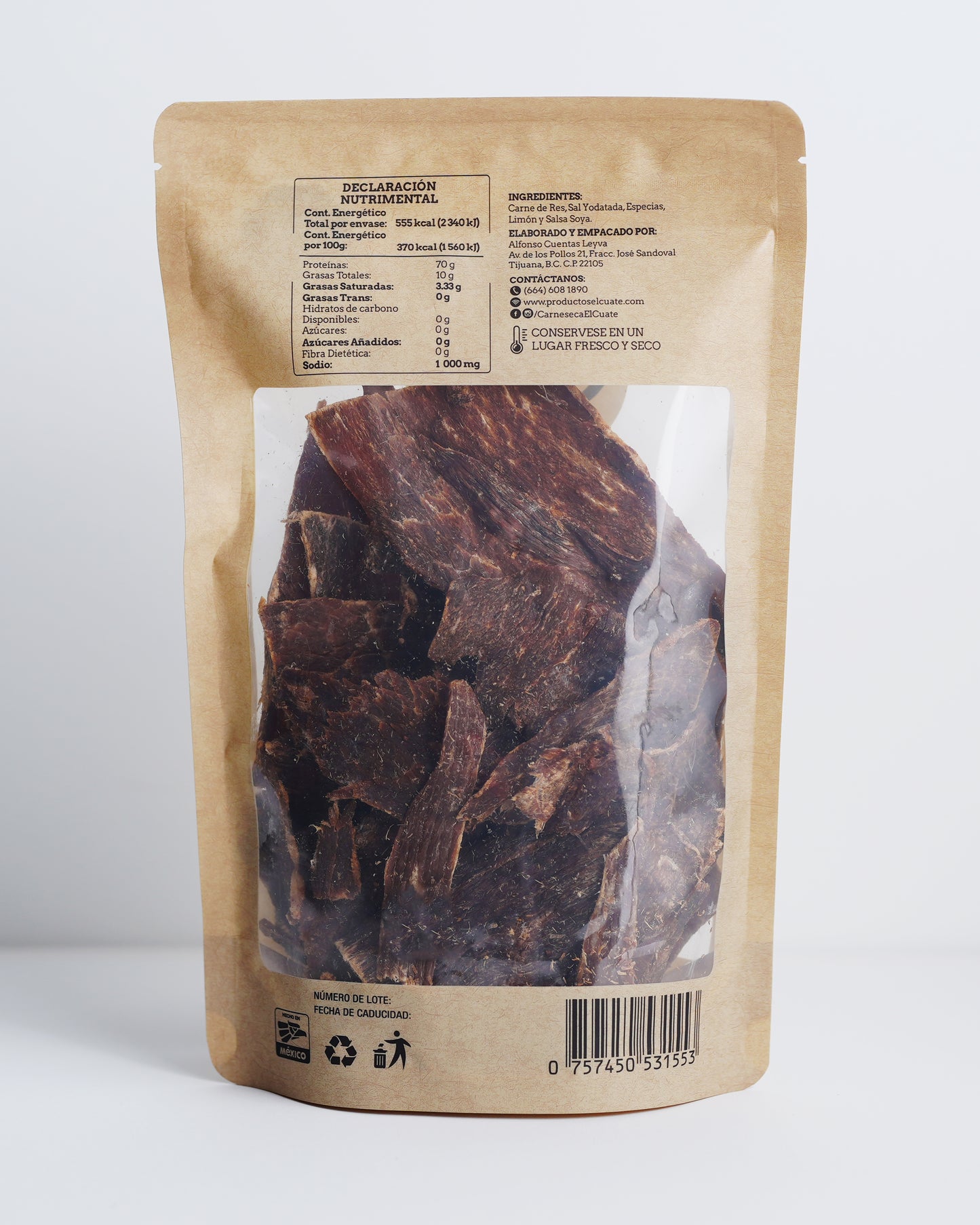 Carne seca original 150g El Cuate®