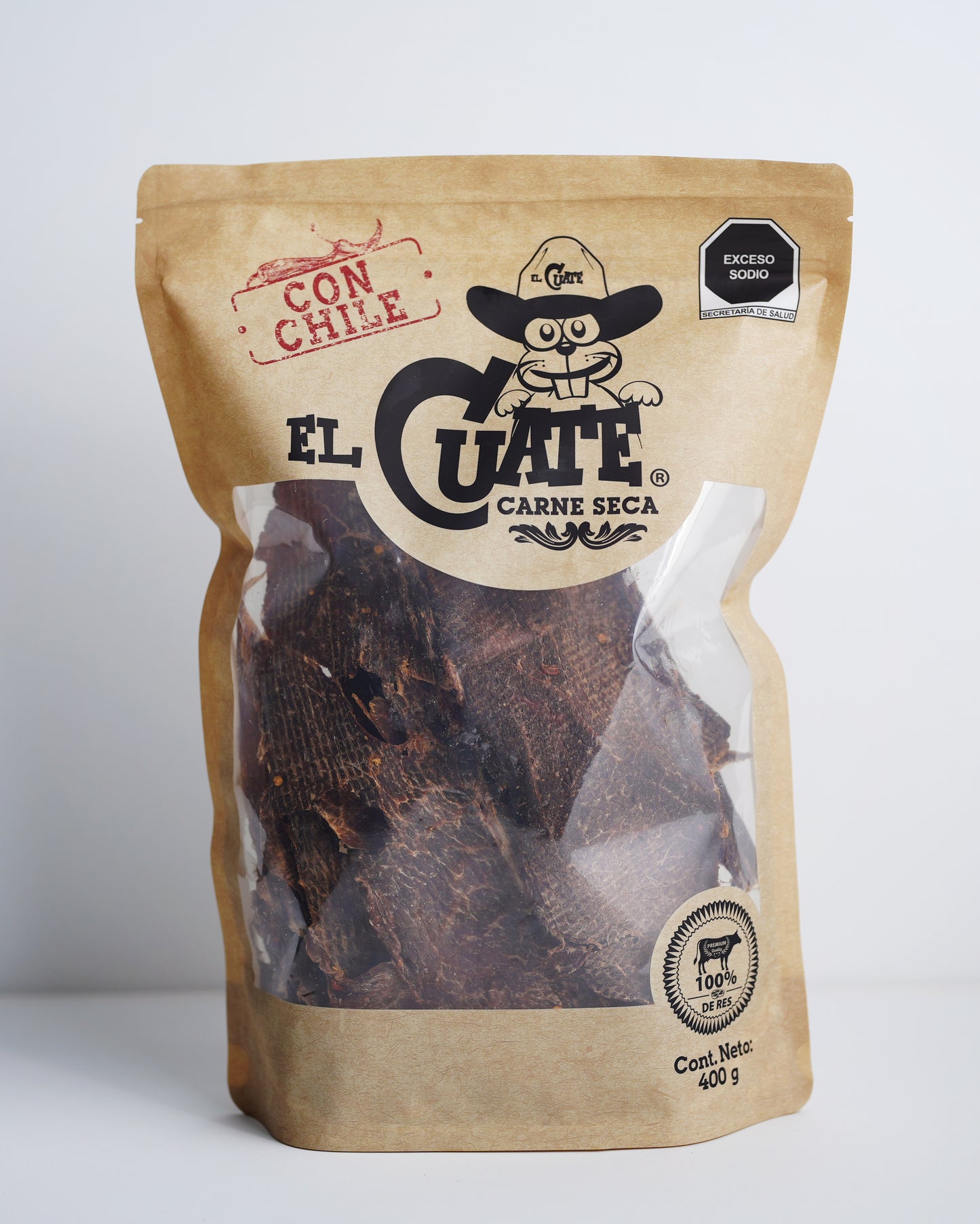 Carne seca con chile 400g El Cuate®